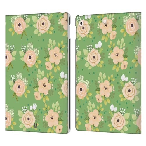 Étui portefeuille iPad 10.2 avec support et fentes cartes motif Fleurs Capricieux