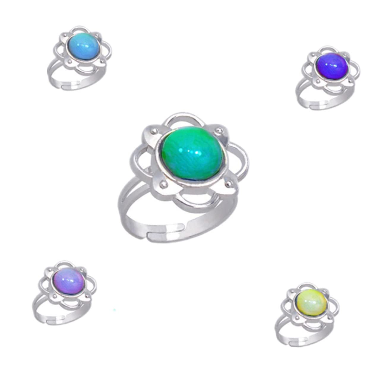 CALLARON Stk Mondgeschenke verstellbare Ringe für Damen kristall offener Fingerring stimmungsverändernder Ring für Kinder Gefühlsring Fingerstimmungsring Spaltring