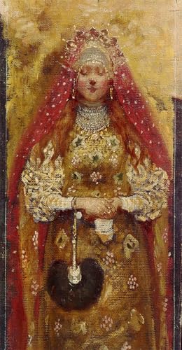 Cuadro en lienzo Femme Boyard reproducción artística de Andrei Petrovich Ryabushkin 60x90
