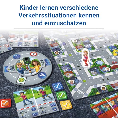 Ravensburger Lernspiel Rund um den Verkehr 24997, Kinderspiel, ab 5 Jahren, für 2-4 Spieler