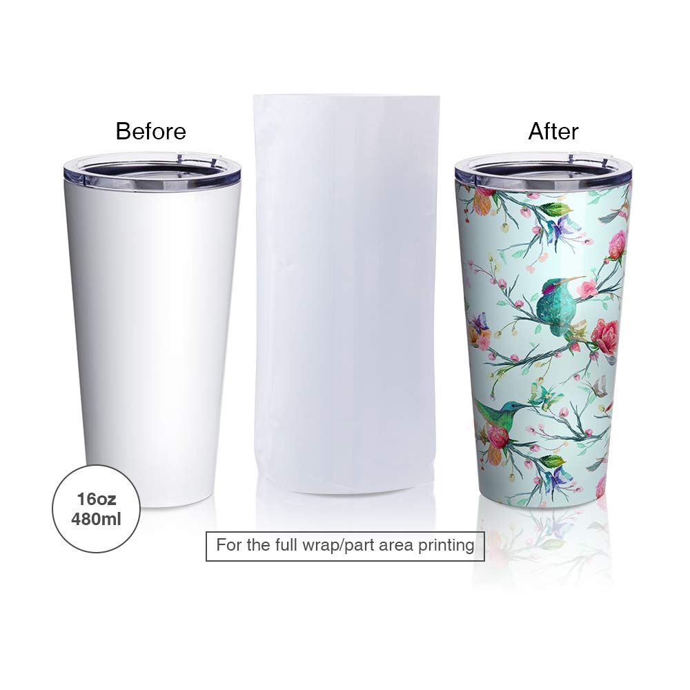 PYD Life Sublimation Shrink Wrap Sleeves for Sublimation Blanks,10 x 6