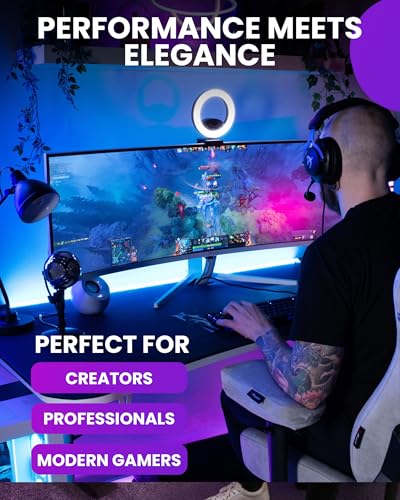 Image of Arozzi Curved Gaming Monitor Nova 49 inch VA 165Hz - Computer Monitor Ultrawide QHD 1440p - Adaptive Sync, HDR10 & Flicker Free Display - 100% sRGB Color Accuracy - PC & Console Ready - Black