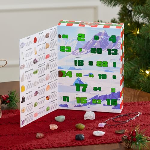 JOYIN 2025 Christmas Advent Calendar Gemstones, 24 Days Christmas Countdown Calendar, Rock Collection Gemstones for Kids, Xmas Party Favors Supplies, Classroom Prizes, Fun Gifts – Image 7