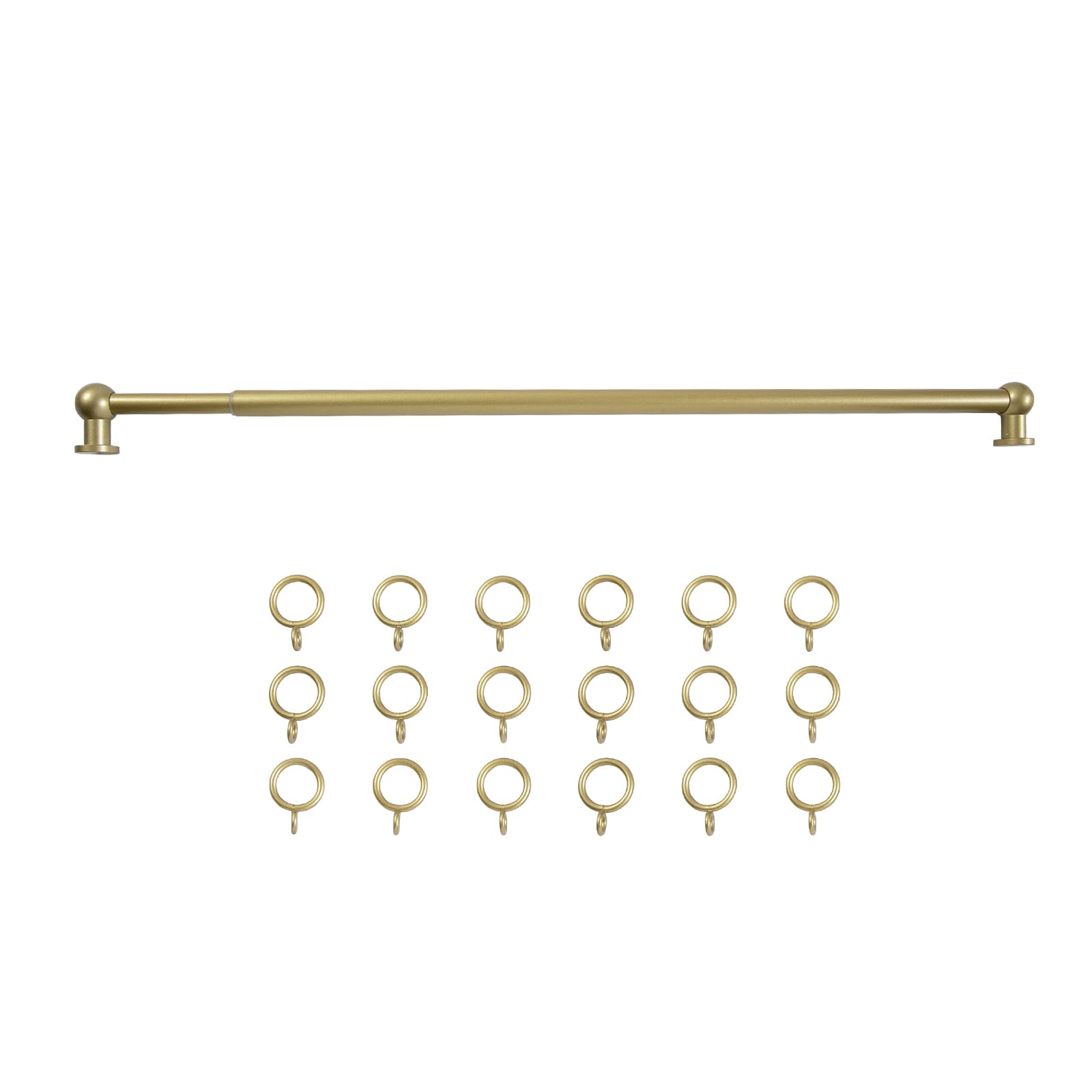 TWOPAGES Gold Cafe Curtain Rod