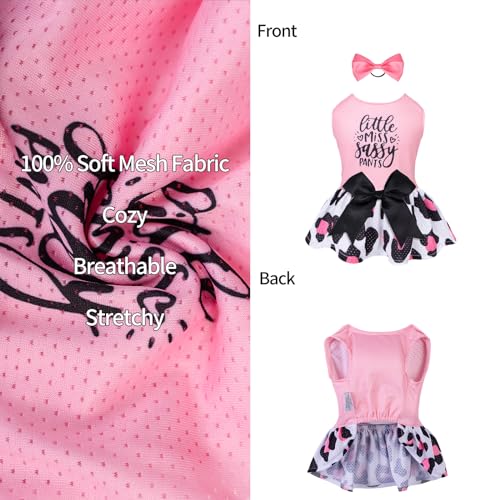 Image of CuteBone Dog Mesh Dress Puppy Sundress Pet Outfit Summer Fashion for Small Dogs Girl Cat Clothes