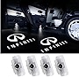LED Car Door Logo Light Projector Ghost Shadow Light Compatible  Infiniti For QX50 QX56 QX70 QX80, Q50 Q60 Q70, G25 G37, M25 M35 M37, FX37 FX50, EX25 EX35 EX37 Series Accesories (4pcs)