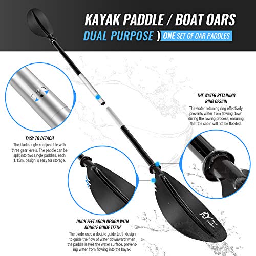 image for S.Y. Home&Outdoor S.Y. Kayak Paddle Aluminum Alloy Oars for Boat 87.5 