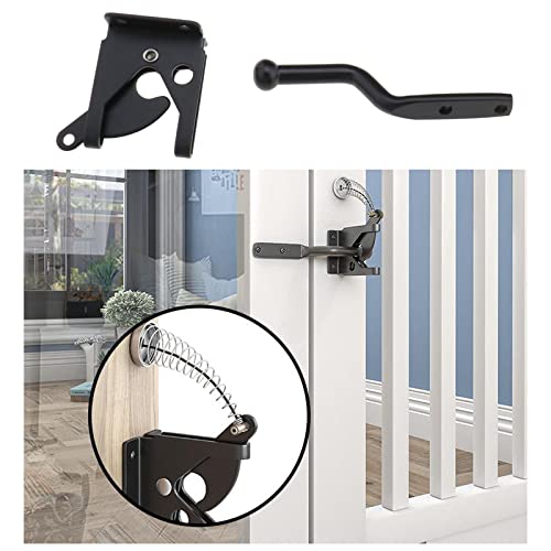 OTOTEC 1 Set Self Locking Gate Gravity Latch Gravity Self Closing Latch Self-locking Latch with Adjustable Gate Latch Cable Pull Accessories for Wooden Doors Vinyl Doors - Image 2