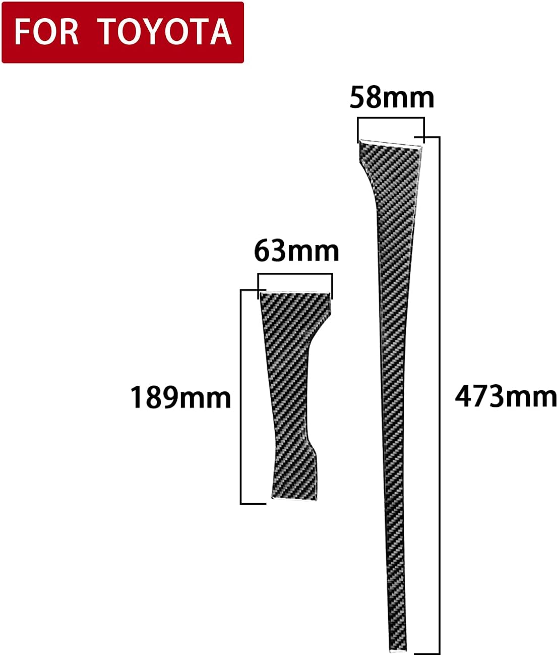 ITrims for Toyota Tundra 2014-2021 Car Accessories Center Console Gear Shift Box Panel Cover Trim Car Styling Decoration 2PCS Real Carbon Fiber LHD