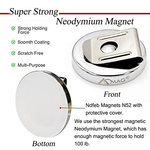 Aomag Super Strong Neodymium Magnets Belt Clip 100 Lbs Magnetic Waist Tool Holder 2" In Dia #TOP4