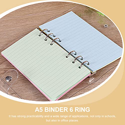 Núcleo de cuaderno de sueltas recambios para libreta y agenda con hojas de colores rayadas 7