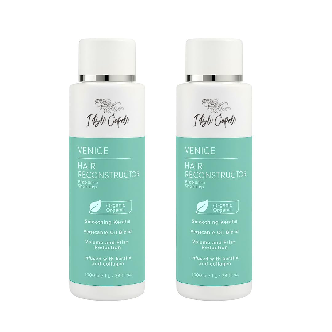 I Belli CapelliKit Venice Smoothing Keratin Hair Reconstructive Keratin Hair Treatment Brazilian Complex Blowout Smooth & Frizz Free Hair Formaldehyde Free