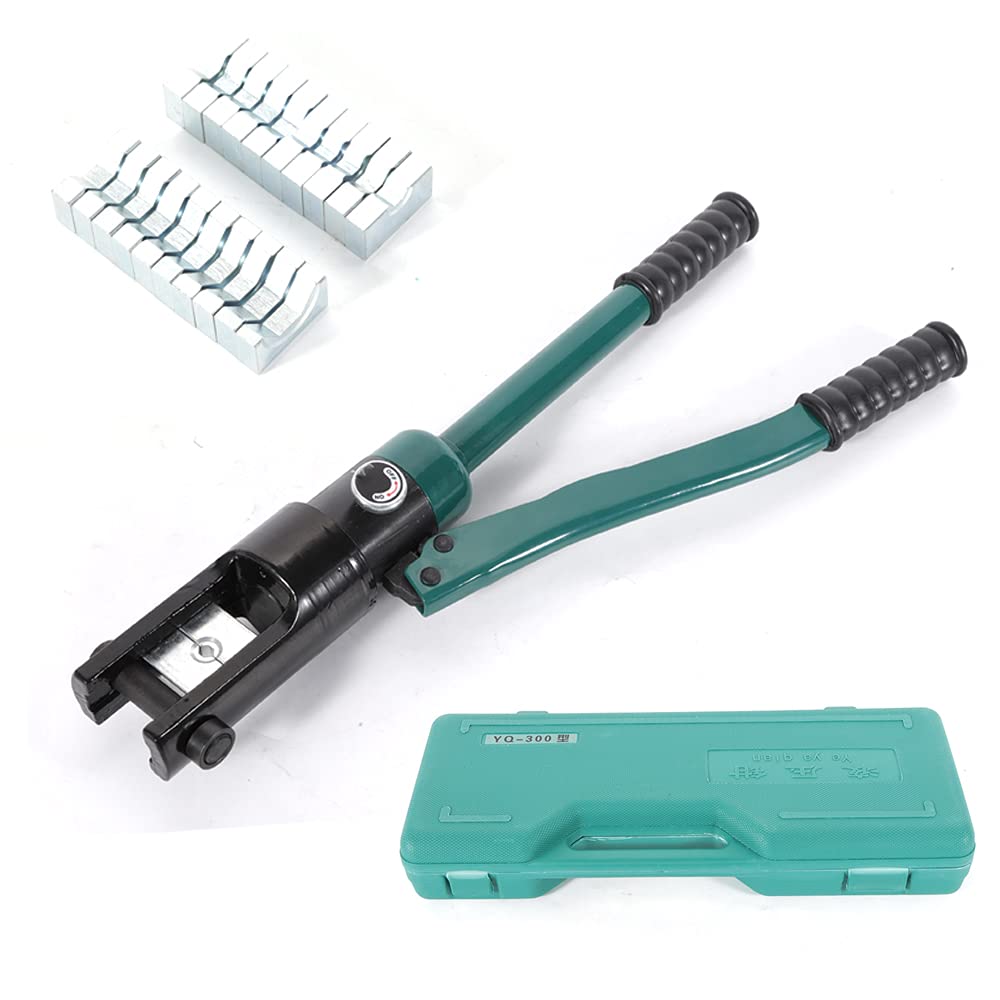 16T pinza a pressione idraulica 16 – 300 mm², pinza crimpatrice con testa girevole e crimpatura, in alluminio e filo di rame