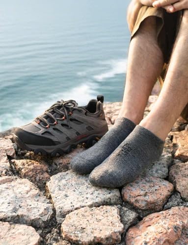 Image of Juclise Alpaca Wool Lightweight No Show Hiking Socks Breathable Moisture Wicking Cushioned Anti Blister Merino Outdoors