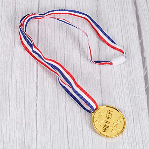 ABOOFAN Medalhas vencedoras de plástico dourado Prêmio de ouro Troféu Prêmio Conjunto de medalhas pa