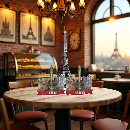 Imanes decorativos Torre Eiffel 3D París set 2 miniatura 3