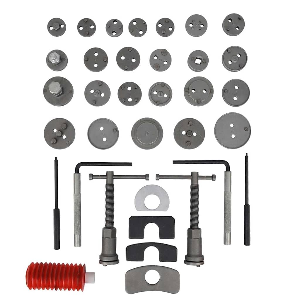 Juego de herramientas manuales de 35 piezas de acero con destornillador, martillo, alicates, trinquete y llave Allen para reparación de automóviles, mantenimiento, montaje en taller, garaje