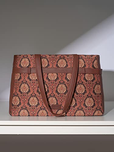 Image of ZOUK Urban Escape Bag | Stylish Vegan with Laptop Compartment, Trolley Sleeve & Anti-Theft Pocket |