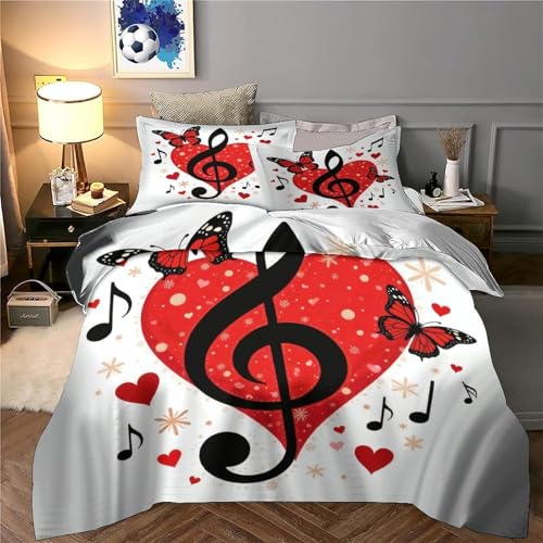 Housse de couette notes de musique 3D pour transformer la chambre d'une ado créative - 6