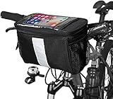 Handlebar Bags for Bicycle Waterproof, Bike Basket for Women, Bicycle Pouch for Cycling, Transparent Bag Touch Screen, Large Capacity, Road and Outdoor Mountain Bike Mobile Phone Holder