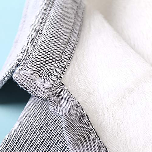 OCHENTA Boys' Fleece-Lined Oxford Dress Shirt Kids Long Sleeve Button Down Warm Top2