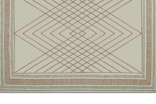 Tapis carrés bohème coton lavables : solution déco petite chambre et table - 7