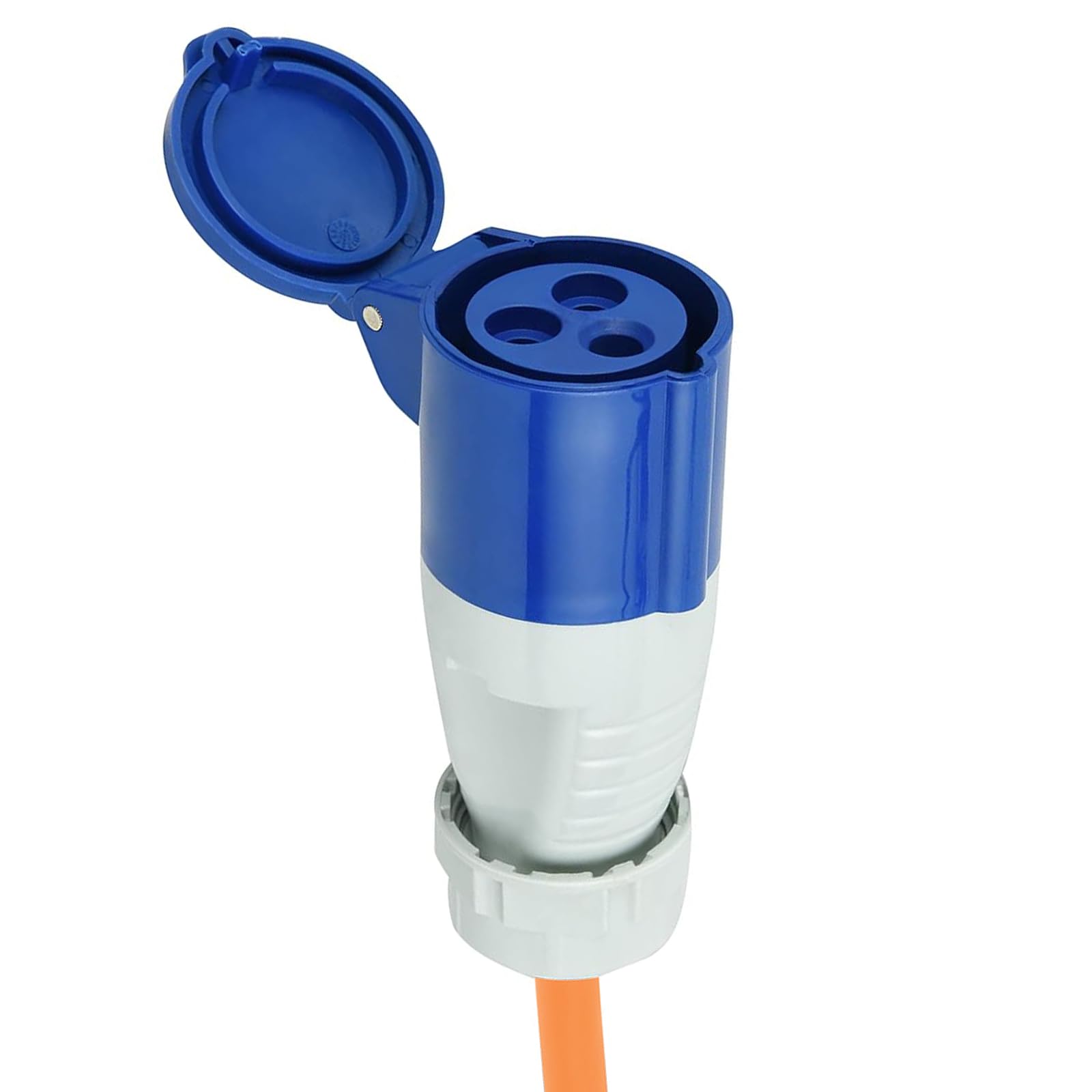 3P 16A - Cavo di prolunga a T, 3 scomparti, con 2 prese Schuko + 1 CEE, spina CEE per esterni IP44