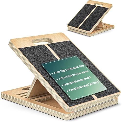 Tabla inclinada de madera para ejercicio y estiramiento miniatura 2