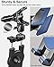 woleyi Sun Visor Car Tablet Holder, Visor Clip Tablet Mount for Car, 360° Rotation Universal Steering Wheel Tablets Clamp with 1/4'' Screw for iPad Pro Air Mini, Phone, Switch, 4.7-13