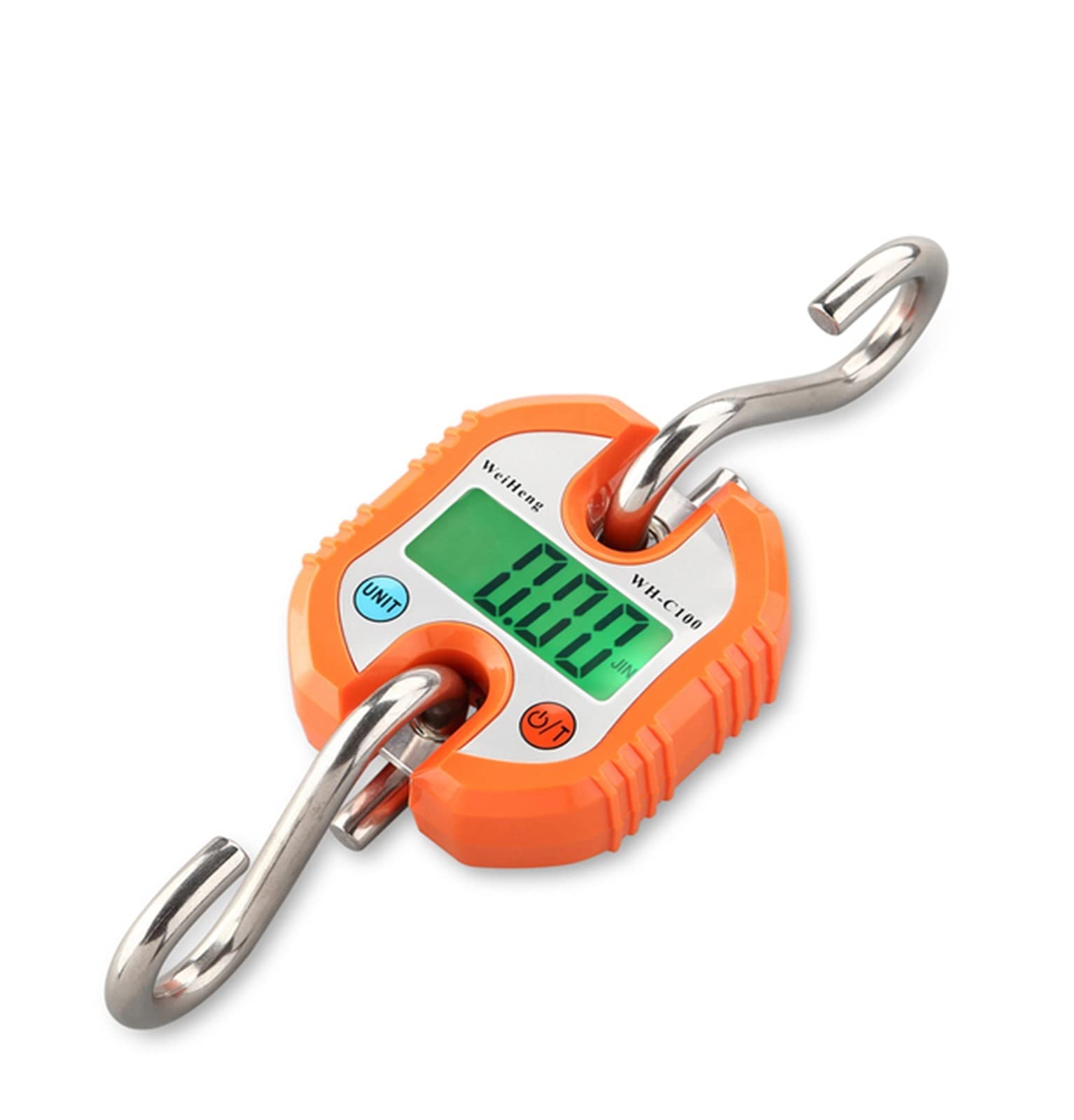 Crane Scale, Crane Scale 150/300/500kg Heavy Duty Hanging Weighting Hook Steelyard Portable LCD Electronic Digital Industrial(150kg-Orange)