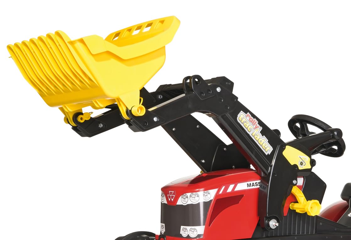Rolly Toys rollyFarmtrac MF 7726 Tretfahrzeug (für Kinder ab drei Jahre, Flüsterlaufreifen, verstellbarer Sitz, Front- und Heckkupplung) 611133, 142.0 x 81.0 x 53.0 cm, Rot