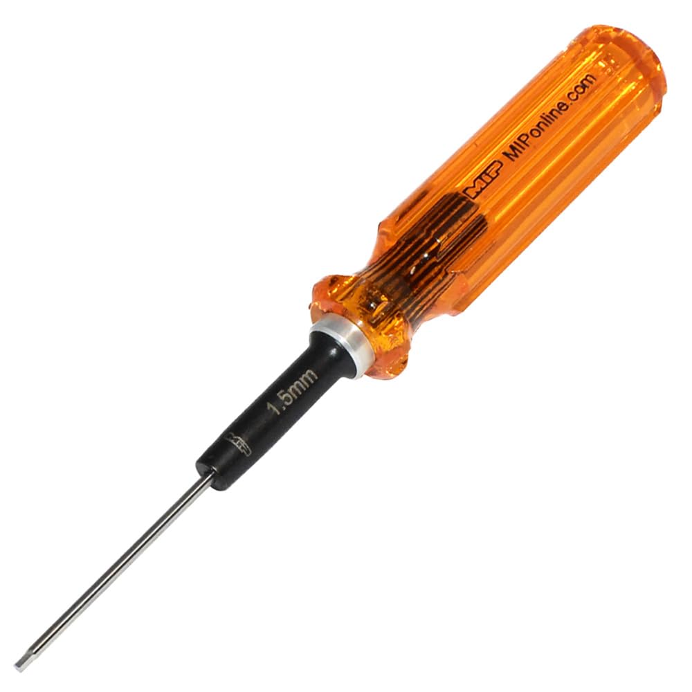 Mip Amber / Black Metric Hex Screw Driver Rc Tools Kit Hexagon Screwdriver For Traxxas Arrma Axial Losi Redcat Rc Quadcopter Helicopter Fpv Racing Drone Models (1.5Mm)