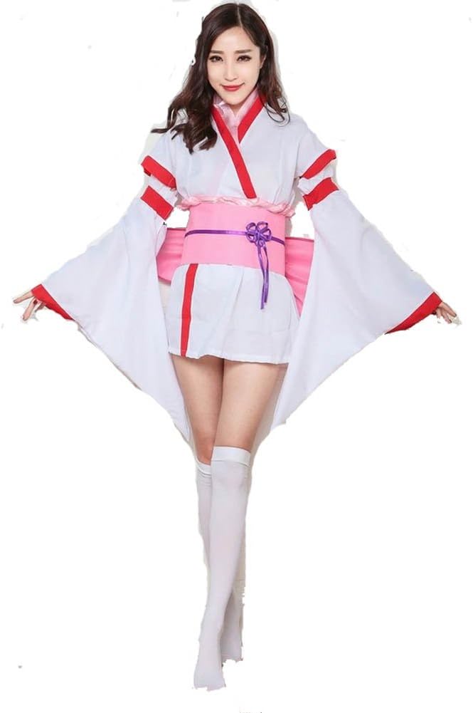 Anime Re-Zero Rem Ram Kimono Cosplay Costume Girl Fancy Dress Lolita