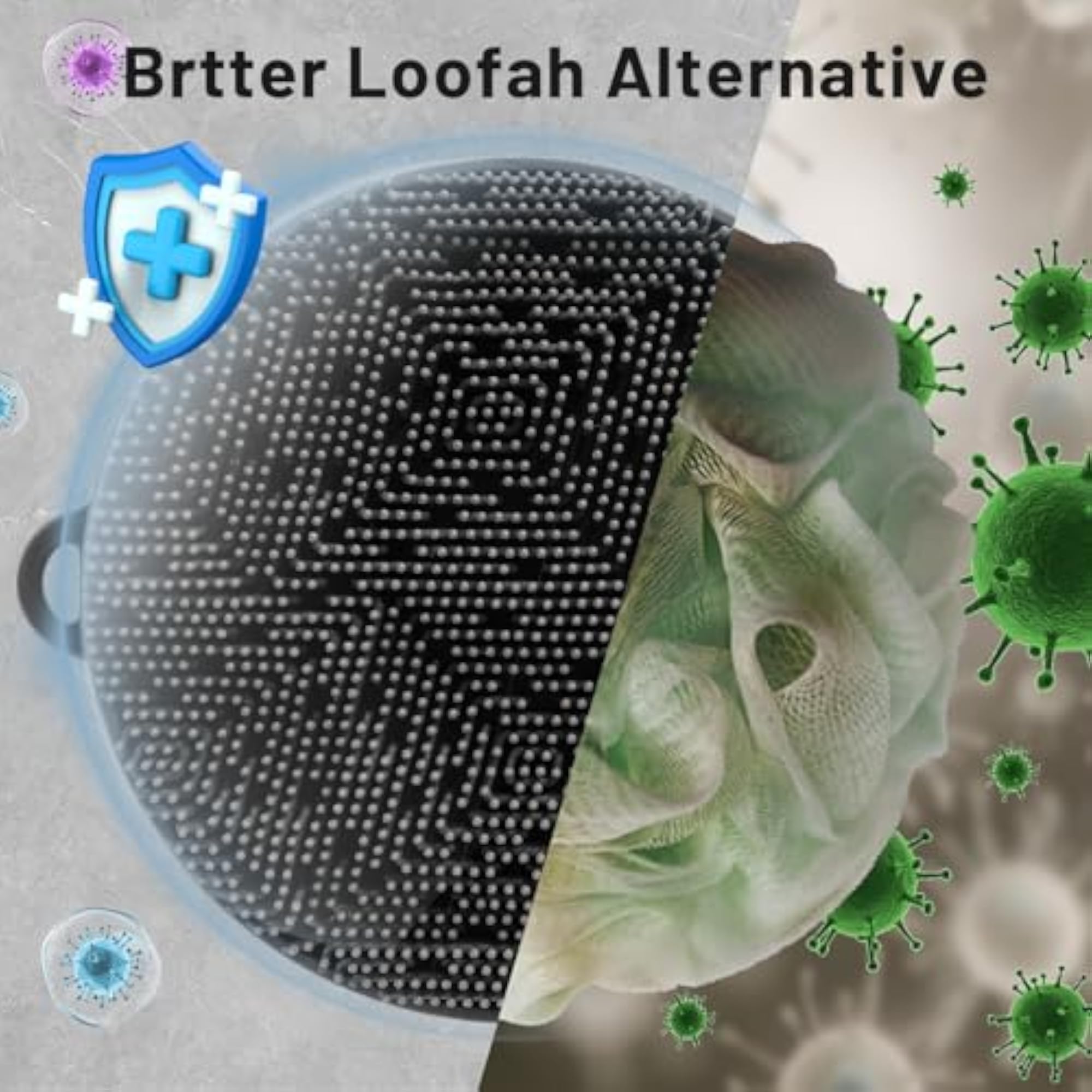 Detachable Silicone Back Scrubber with Long Handle