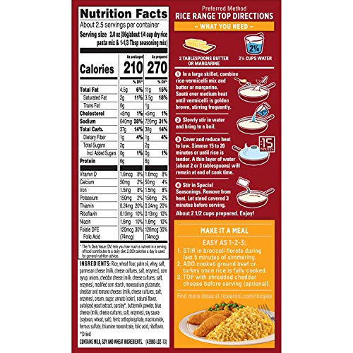 Rice A Roni Rice Mix, Creamy Four Cheese, 6.4 Oz #TOP2