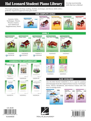 Hal Leonard Student Piano Library Piano Solos 4: Noten für Klavier: Book 4