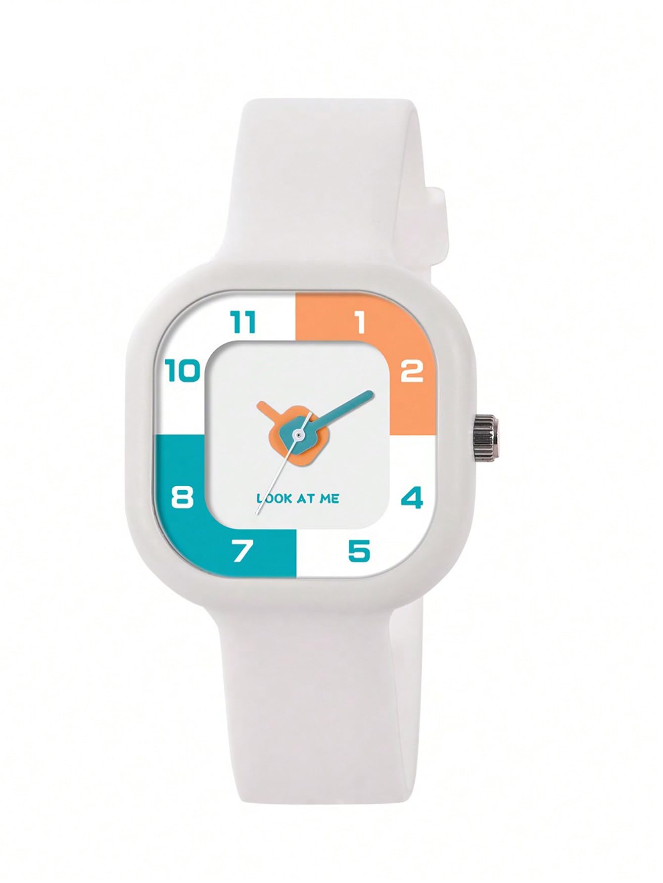Shocknshop Square Analouge Wrist Watch For Kids Girls&Boys|School Watch|Unbreakable Silicone Strap |Best Birthday Gift|Best Return Gift|Perfect For 3-12 Years -W329(White Colored Dial And Strap) (B0D7D2HK86) Amazon Price History, Amazon Price Tracker