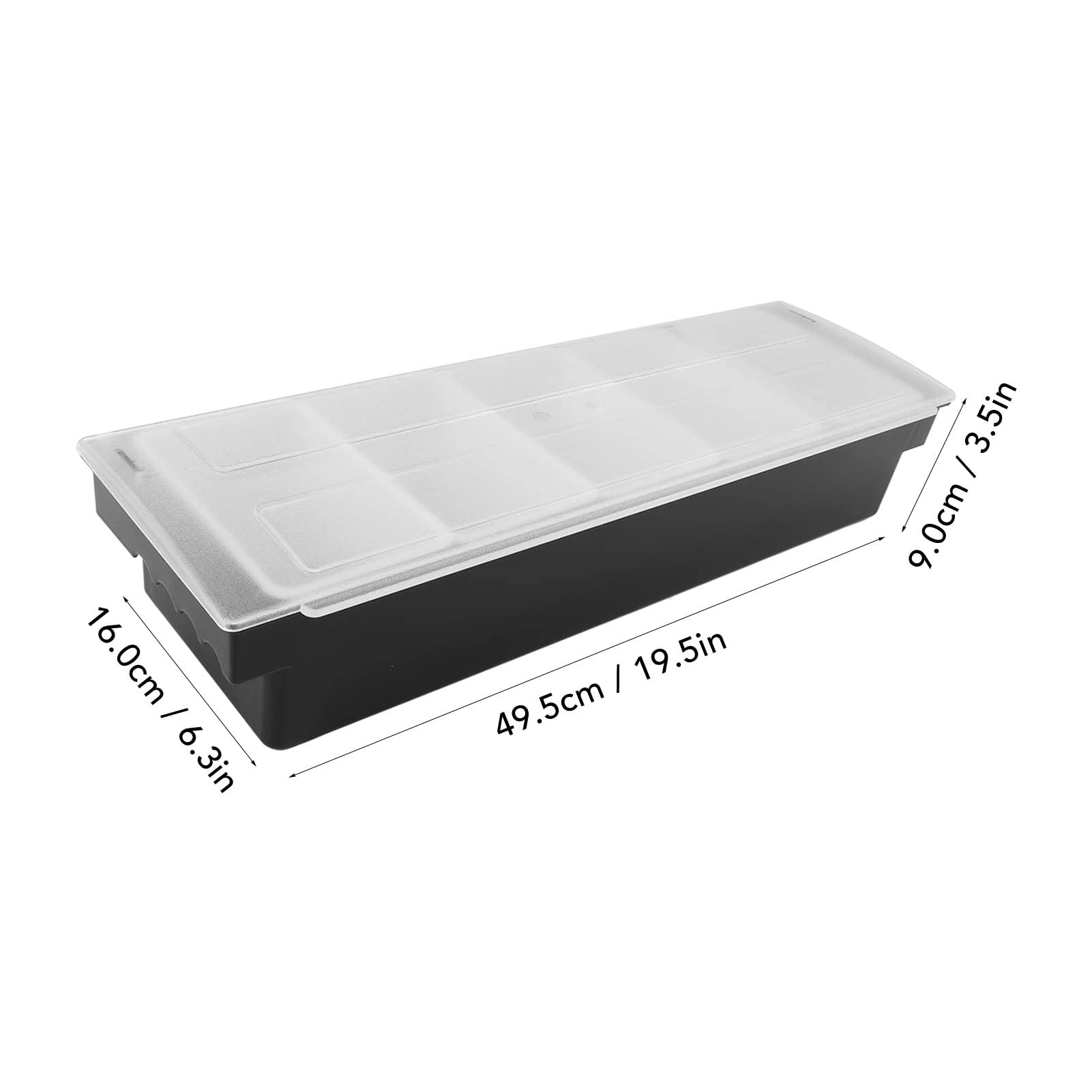 Contenitore Per Ingredienti Con Coperchio E Griglie Interne – 50x15x10 Cm, In ABS Alimentare, Per Buffet E Bar - 2