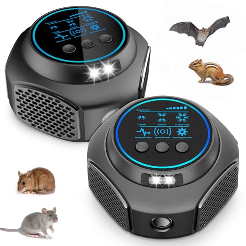 Image of 2Pack Ultrasonic Rodent Repellent Indoor Electronic Mouse Repellent 3IN1 Pest Repeller Rat Deterrent Rodent Fortress Mini Mice Repellent Get Rid of Rats Permanently for House, Kitchen Garage Attic