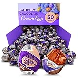 Chocolate Creme 50 Eggs 1.2oz - Easter Eggs Milk Chocolate Candy - Soft Chocolate Creme Center - Eggs Easter Candy Individually Wrapped - Ideal For Easter Basket, Office Candy
