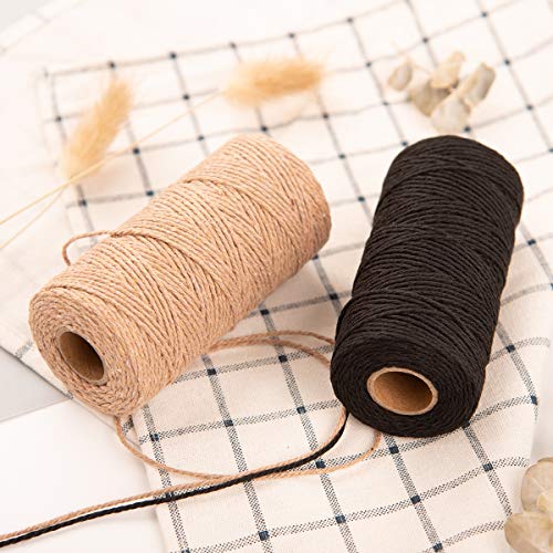 Natural Jute Twine, 328 Feet Twine String For Diy Art Crafts, Gardening, Gift Wrapping, Packing Materials (Nature Brown) #TOP2