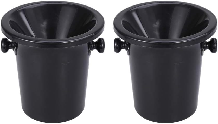2Pcs Wine Tasting Spittoons Wine Spittoons Wine Dump Buckets Bucket Spit Wine Barrels Cold Wine Barrels Ice Bucket (Black)