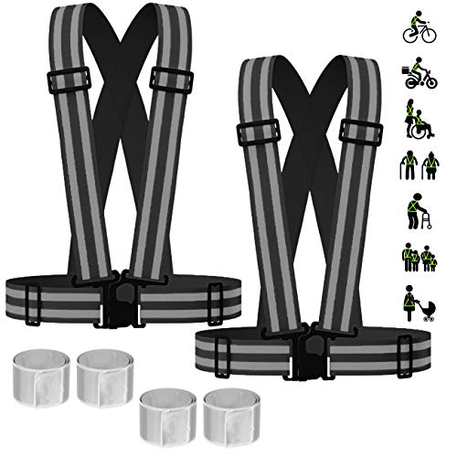 Haoutdory Reflektorweste Verstellbar - Sicherheitsweste Für Joggen & Radfahren