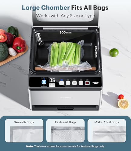 Image of DualCore CVS101 Chamber Vacuum Sealer for Liquids & Sous Vide, 6L Dual Vacuum Zones & Extra-Wide Bag Clamp, 230W Dual-Core Dry Pump x4, Commercial-Grade Food Packaging Machine for Home Use