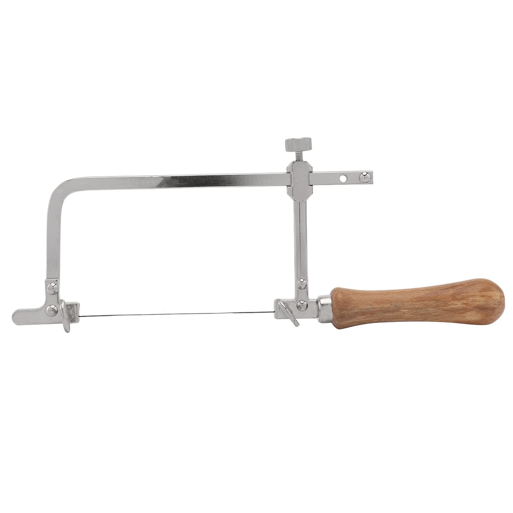 Scie à chantourner avec cadre en acier et 12 scies à fil de 1 mm de diamètre, coupe précise pour bois, métal, plastique, etc.