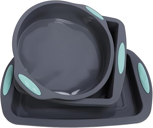 Miniatura 5 de Brrnoo Pan de silicona para pan, sartén para pan con calor, herramientas para hornear para horno, caja fuerte para hornear, 3 piezas, pan de