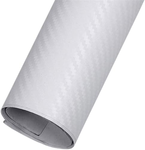 Cozylkx Película de vinilo de fibra de carbono 3D de 50 pulgadas x 4 pulgadas, impermeable, para automóvil, envoltura de estilo de coche, color