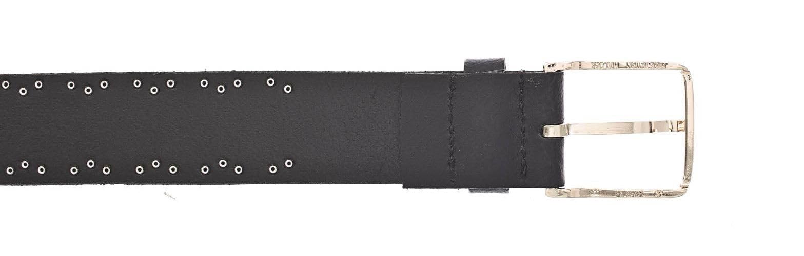 BGM Mode-Accessoires GmbH 35 mm Leder-Nietgürtel, schwarz, schwarz( (0790)), Gr. 100