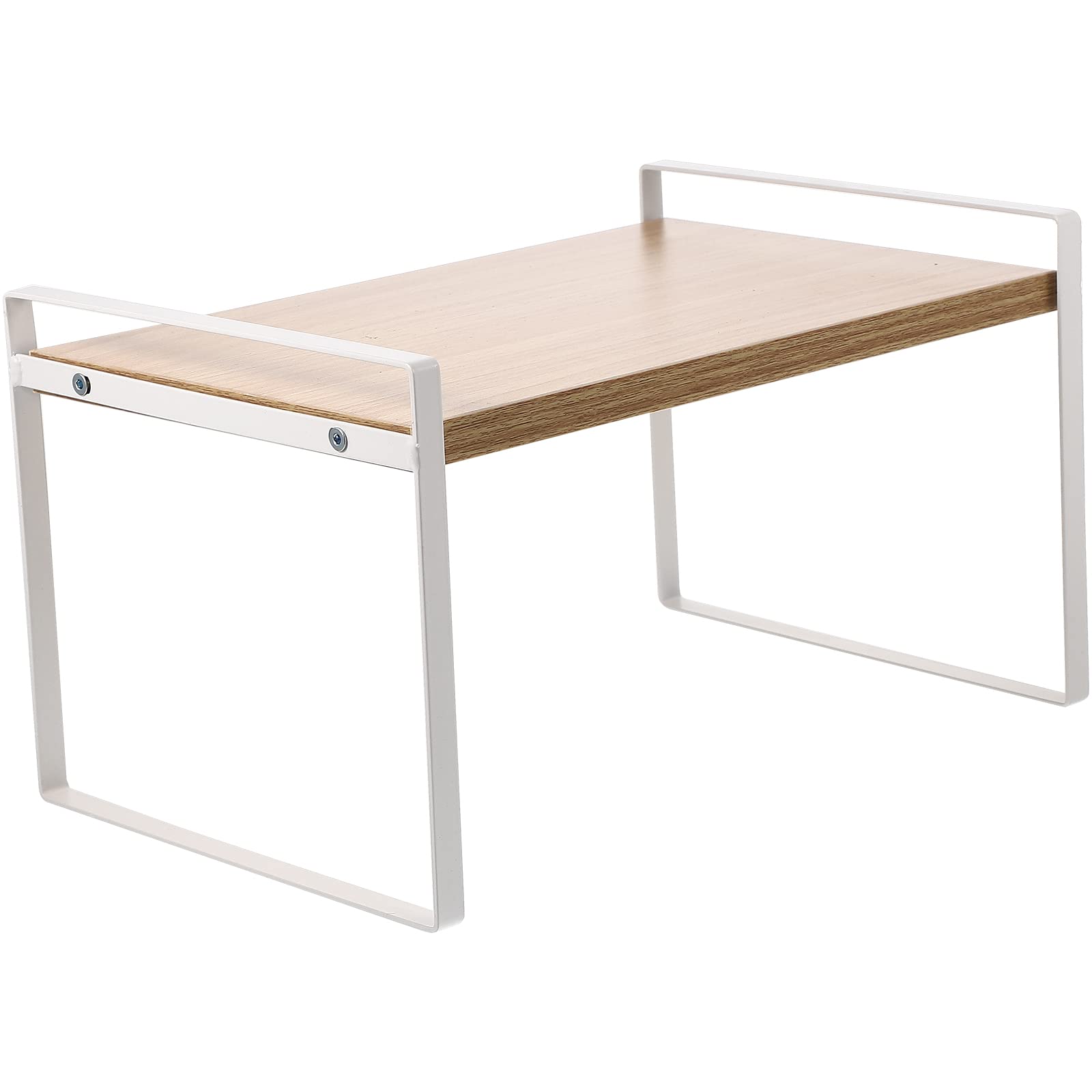 Milisten Organizzatore da Scrivania Ufficio in Ferro Bianco, Scaffale Portaoggetti per Libri, Design Semplice, Salvaspazio per Studio e Camera