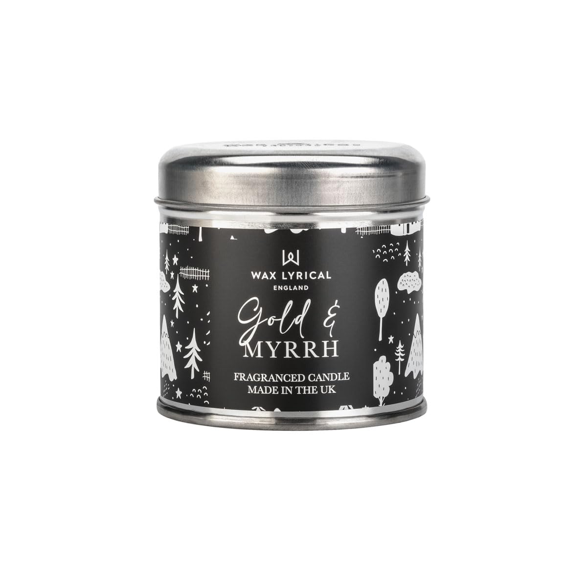 Wax Lyrical Gold & Myrrh Candle Tin | Rich Amber Fragrance | Up to 35 Hours Burn time